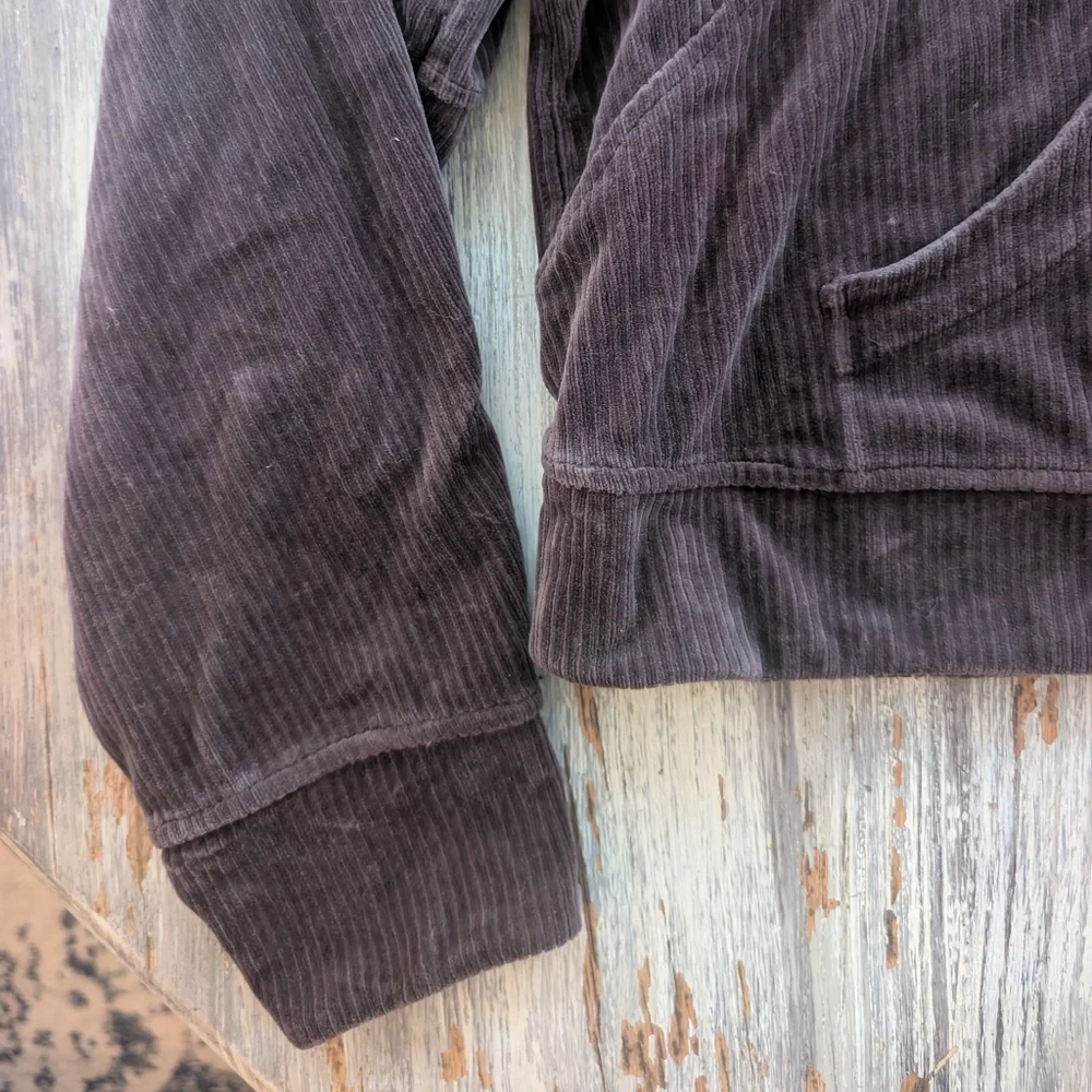 Lululemon Scuba Oversized Hoodie Velvet Cord Brown Women's XL/XXL - Picture 6 of 9